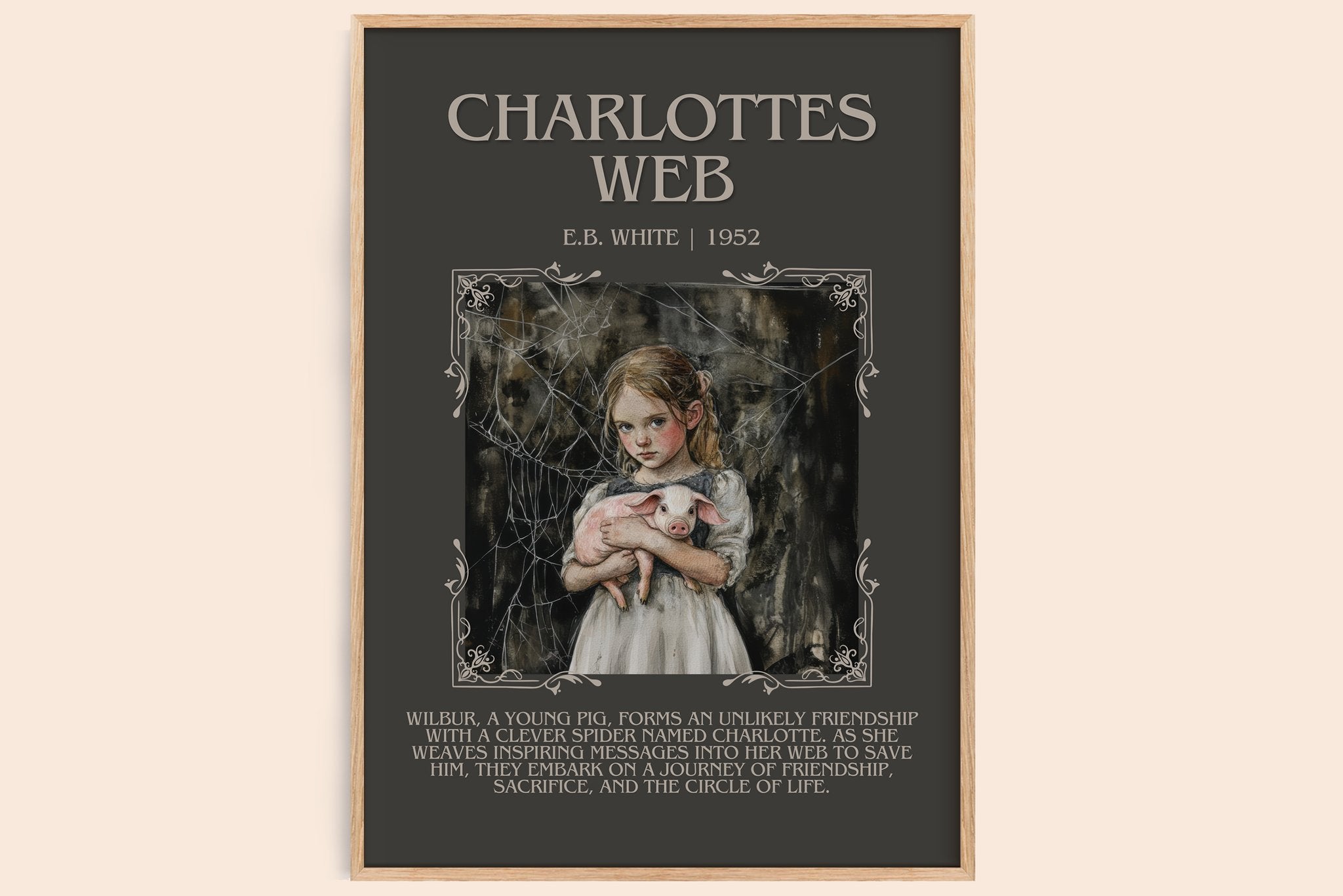 Charlotte's Web Minimalist Book Poster by E B White
