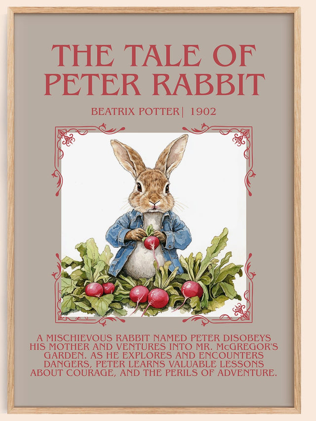 The Tale of Peter Rabbit Minimalist Book Poster by Beatrix Potter