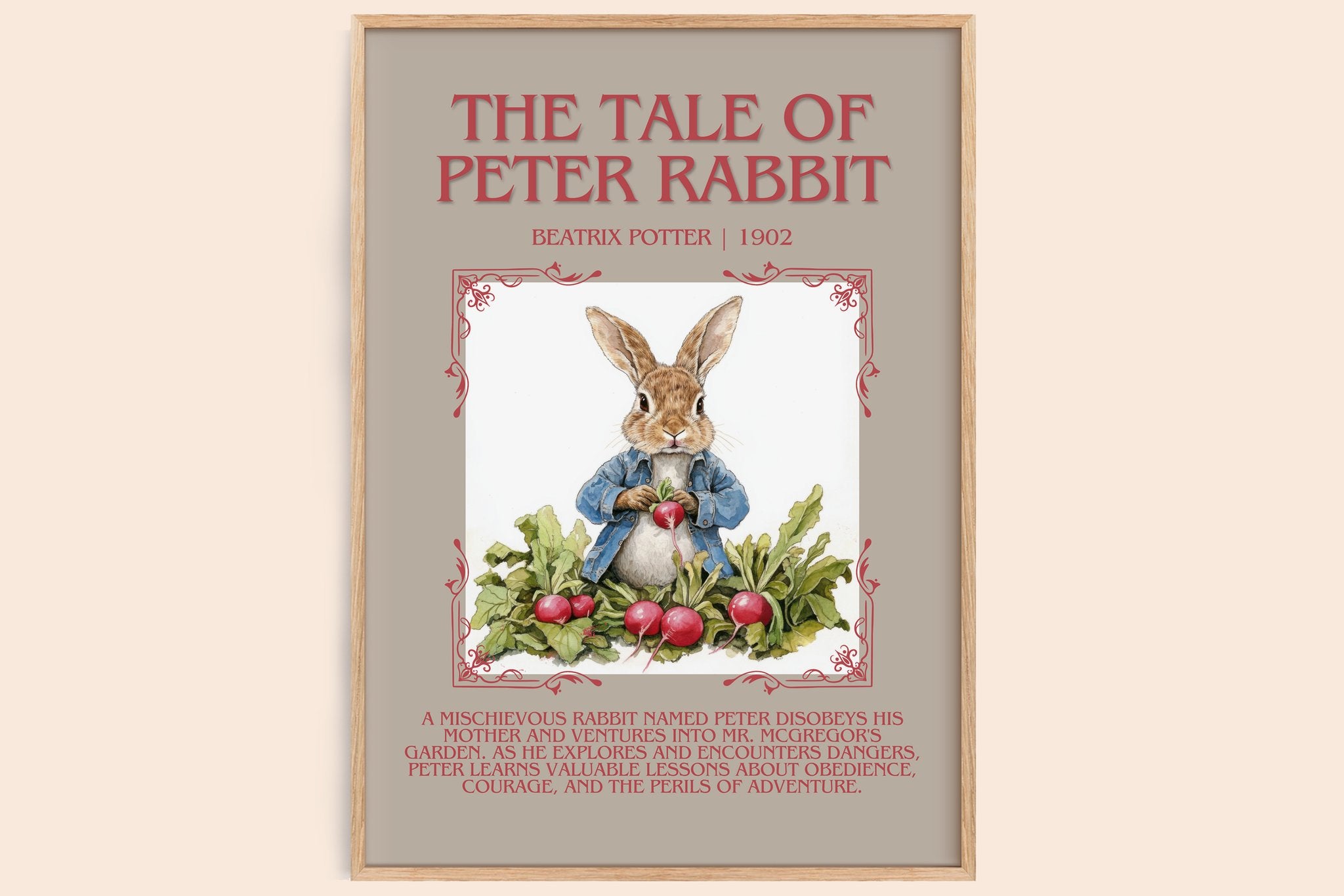 The Tale of Peter Rabbit Minimalist Book Poster by Beatrix Potter