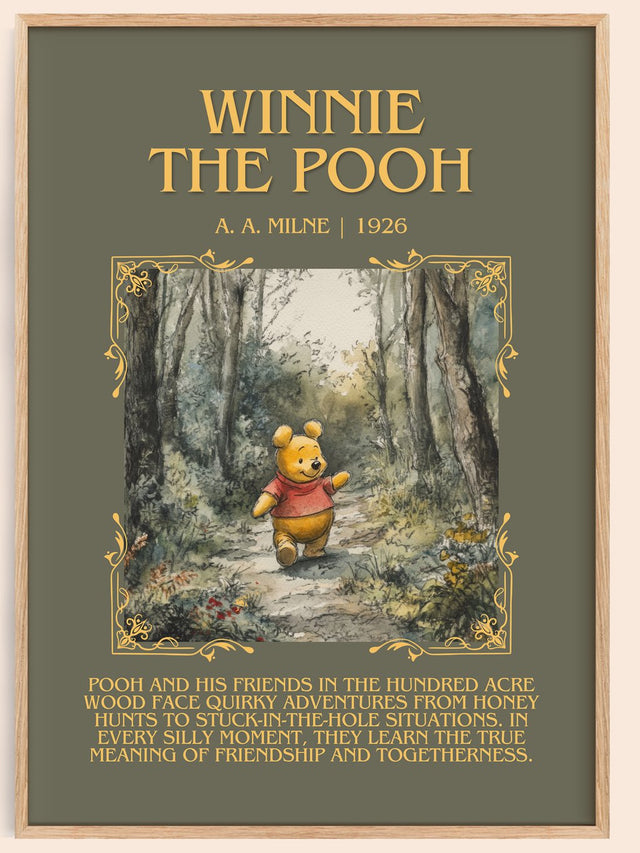 Winnie the Pooh Minimalist Book Poster by A. A. Milne