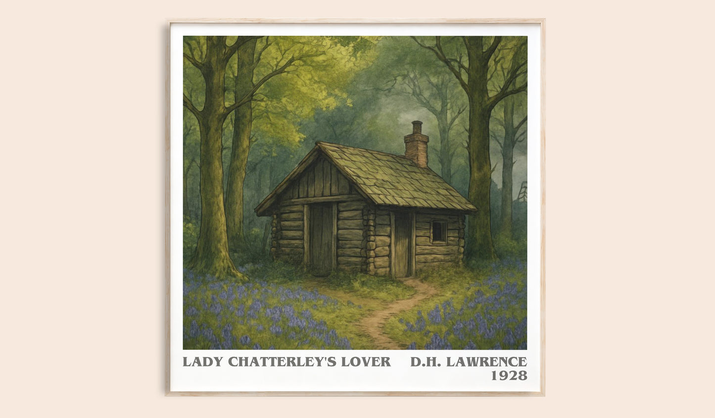 Lady Chatterley's Lover literary book poster by D.H. Lawrence – framed literary art print