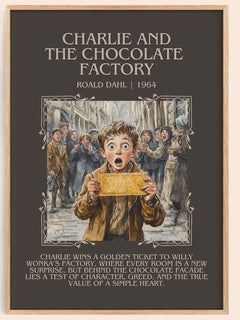 Charlie and the Chocolate Factory Minimalist Book Poster by Roald Dahl