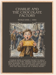 Charlie and the Chocolate Factory Minimalist Book Poster by Roald Dahl – book poster