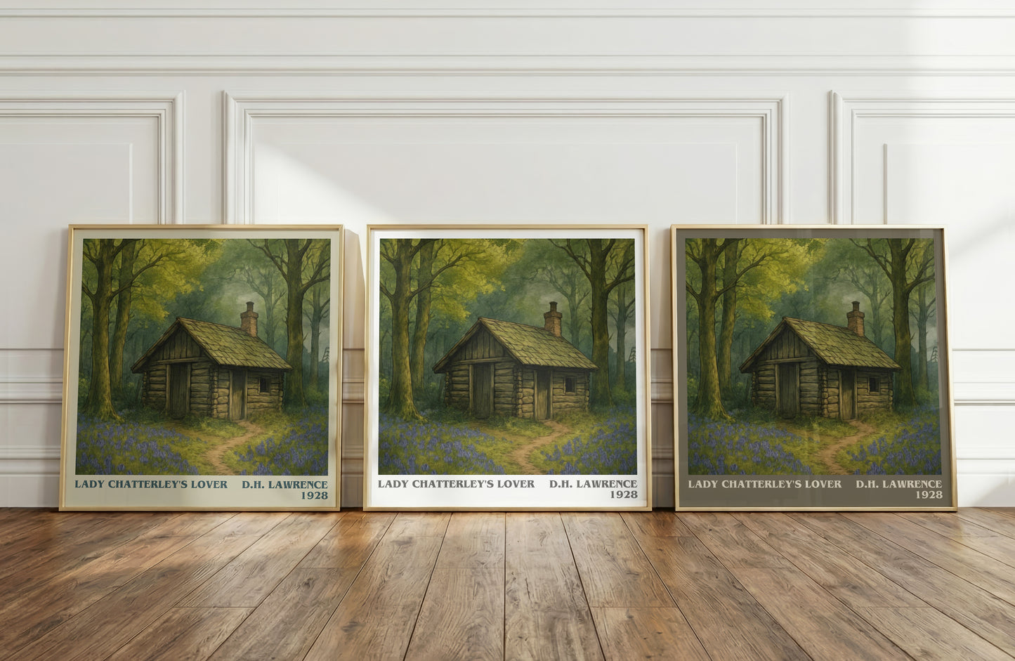 Lady Chatterley's Lover literary art print colour and style options – D.H. Lawrence book art