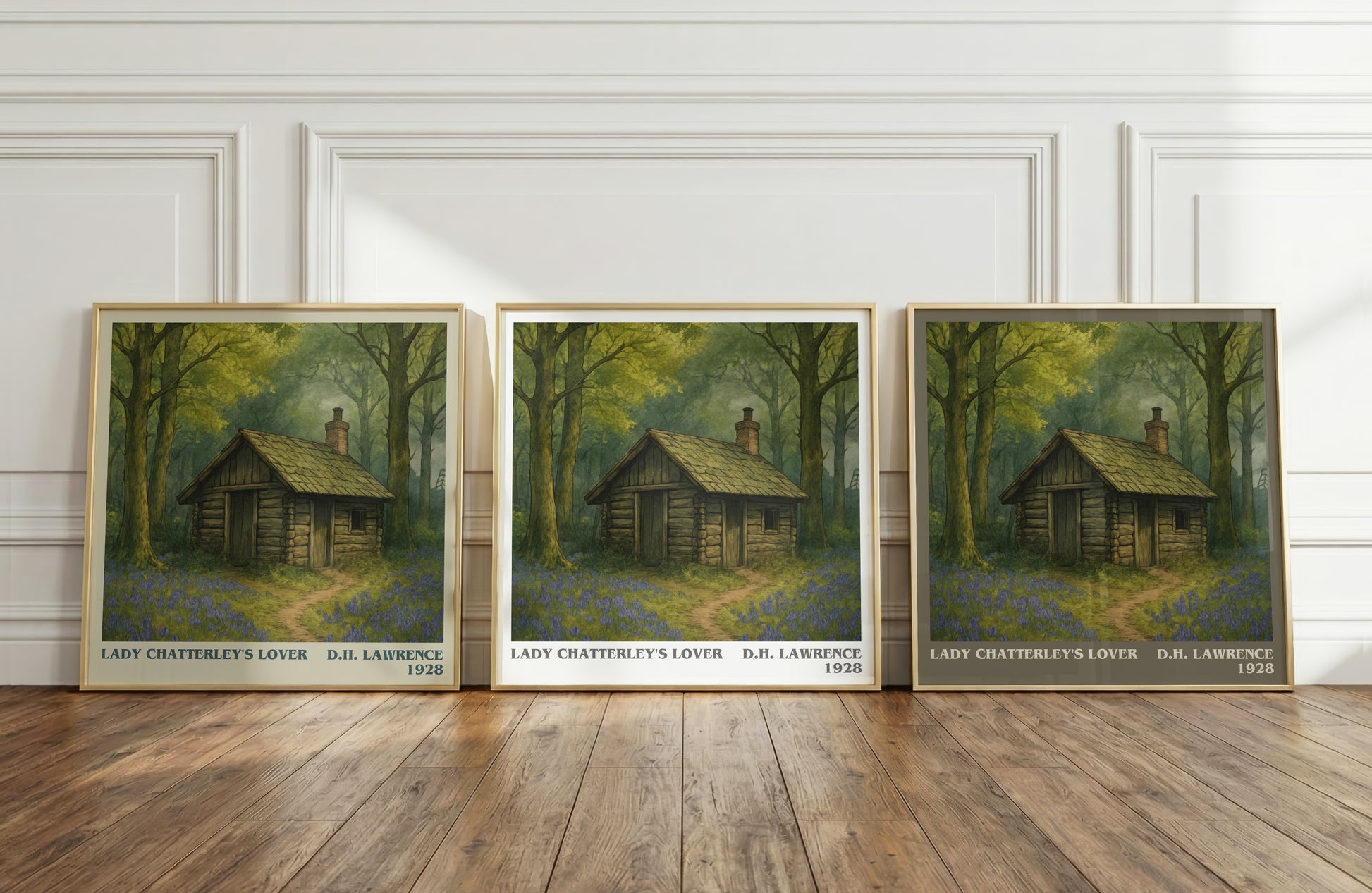 Lady Chatterley's Lover literary art print colour and style options – D.H. Lawrence book art