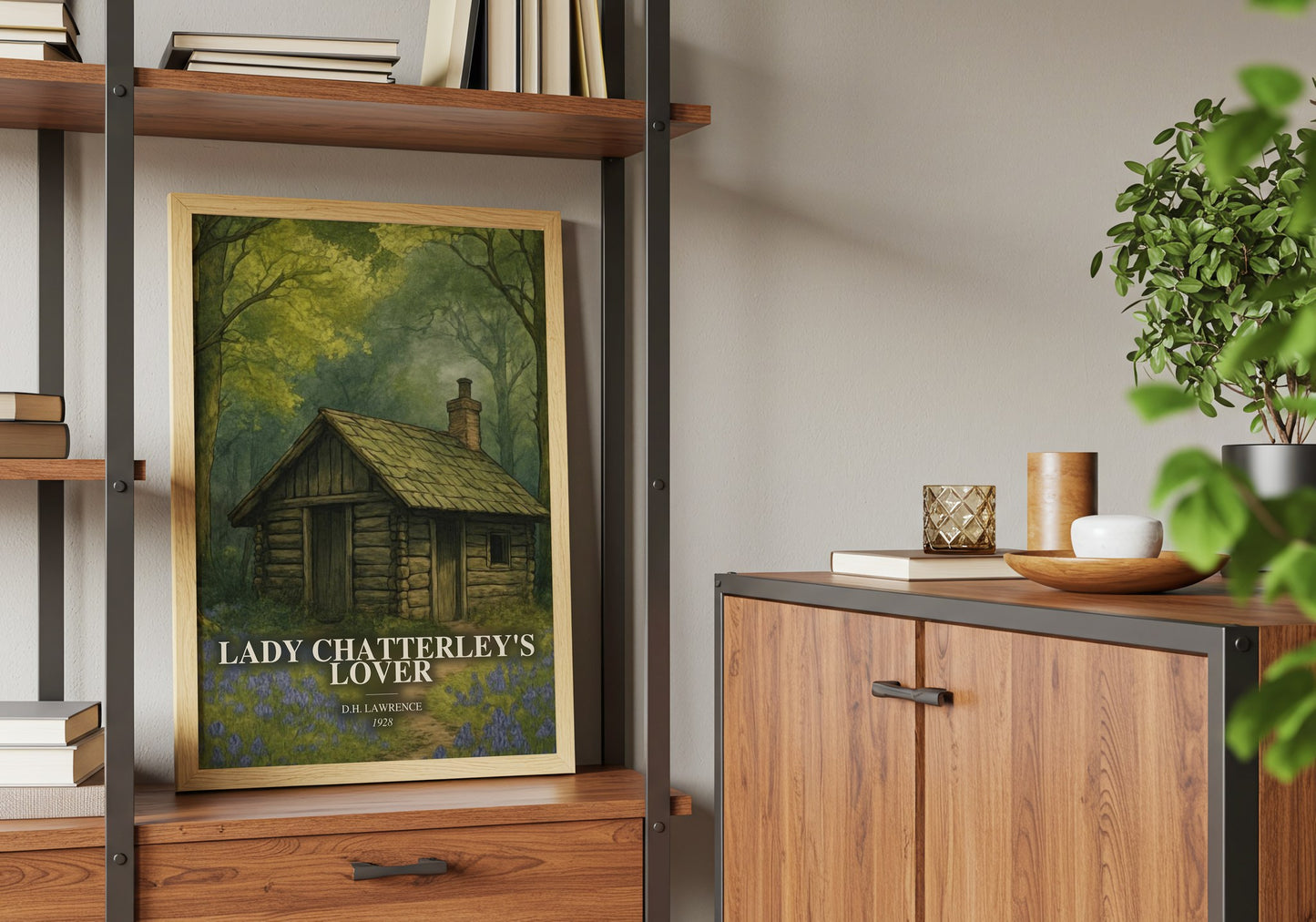 Lady Chatterley'S Lover book watercolour illustration paper finish options – matte satin gloss