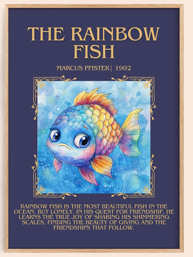 The Rainbow Fish Minimalist Book Poster by Marcus Pfister