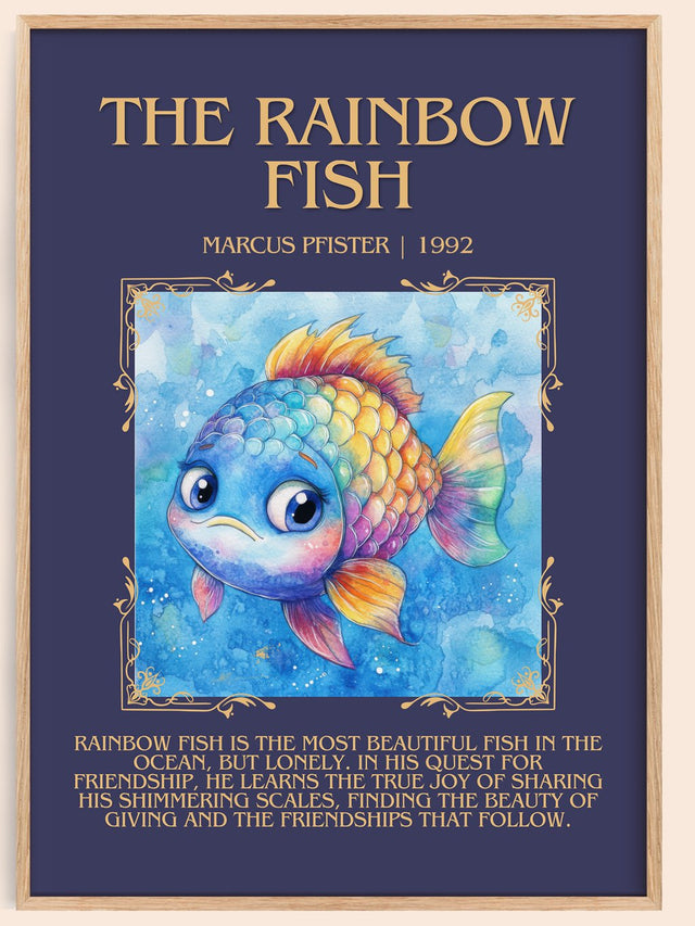 The Rainbow Fish Minimalist Book Poster by Marcus Pfister