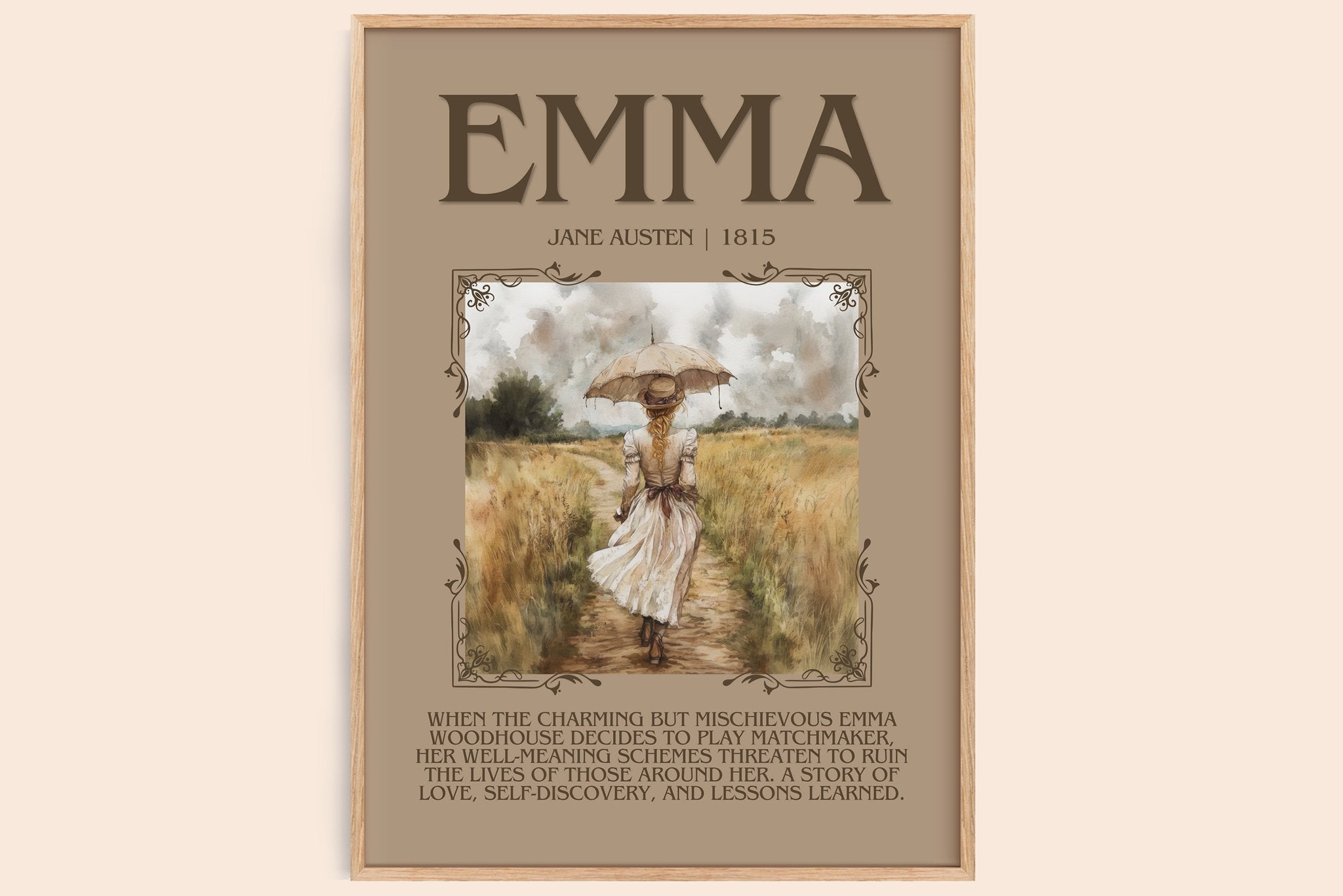 Emma Minimalist Book Poster by Jane Austen