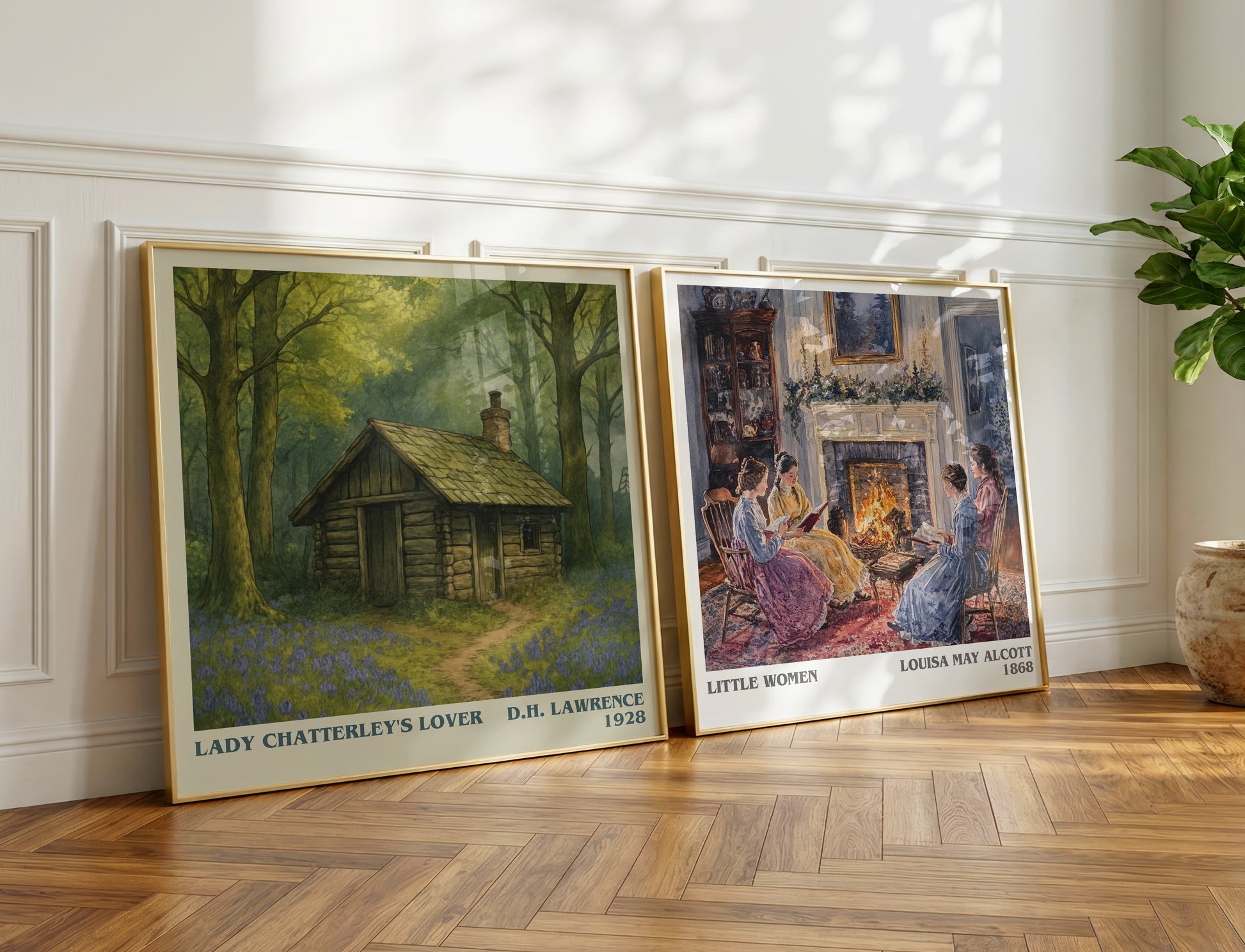 Lady Chatterley's Lover literary print on bookshelf – D.H. Lawrence fan gift