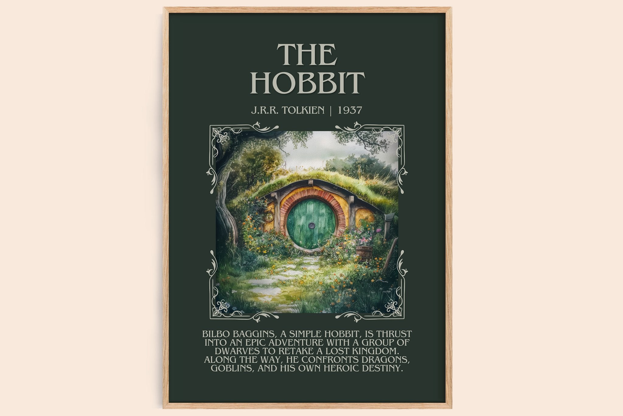 The Hobbit Minimalist Book Poster by J. R. R. Tolkien