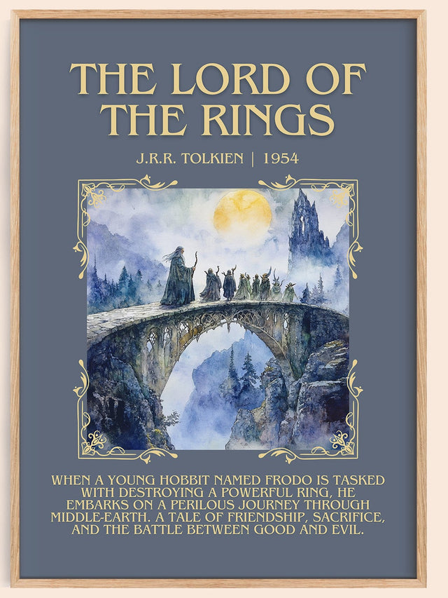 Lord Of The Rings Minimalist Book Poster by J.R.R. Tolkien