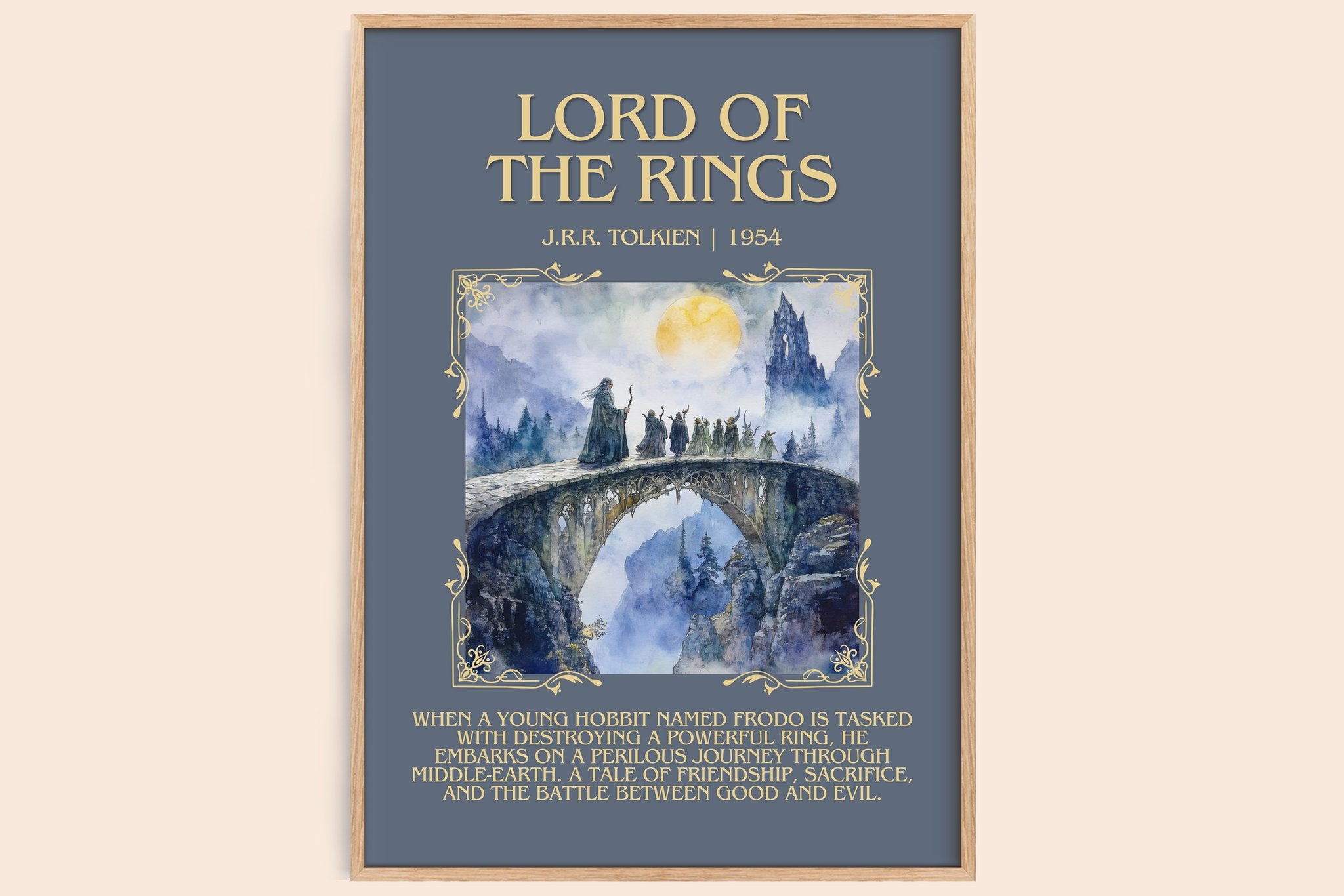 Lord Of The Rings Minimalist Book Poster by J.R.R. Tolkien