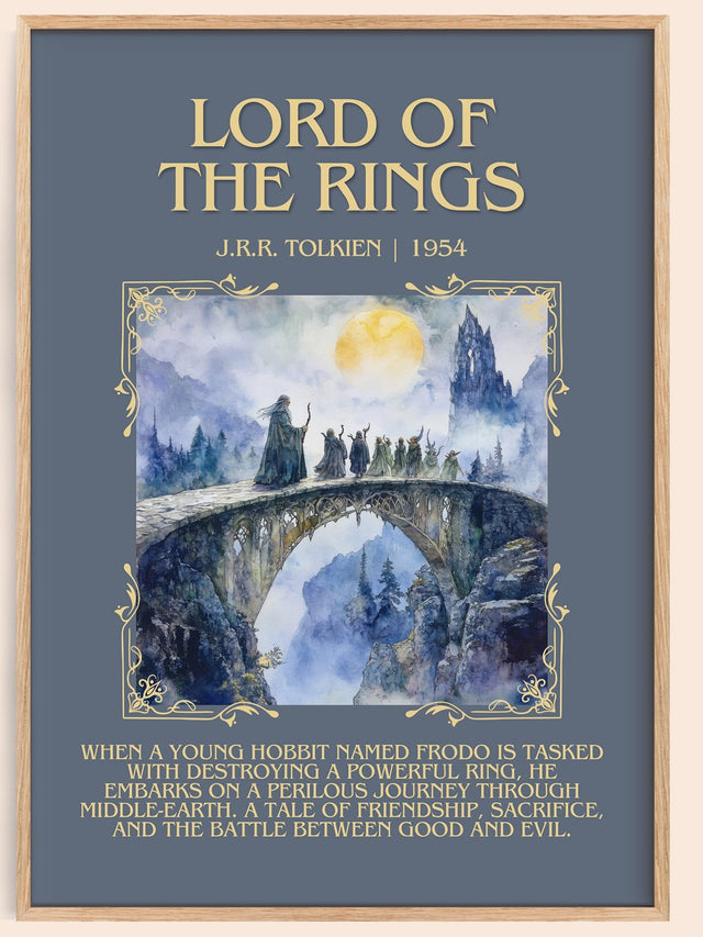 Lord Of The Rings Minimalist Book Poster by J.R.R. Tolkien