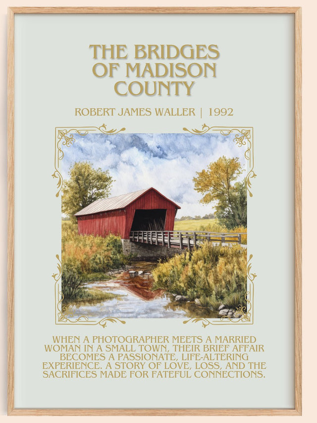 Bridges of Madison County Minimalist Book Poster by R. Waller