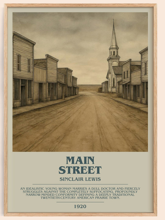 Main Street Bookish Wall Art by Sinclair Lewis