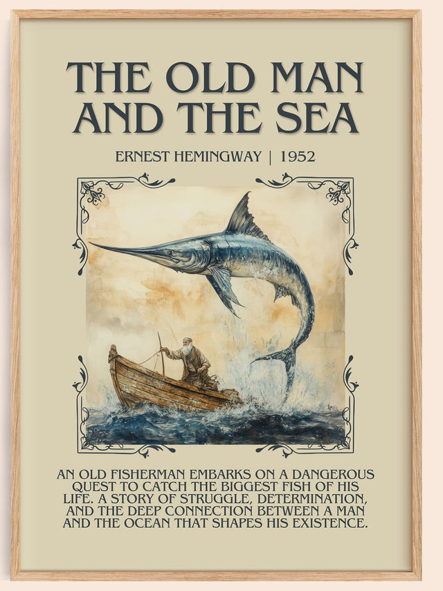 The Old Man and the Sea Minimalist Book Poster by Ernest Hemingway