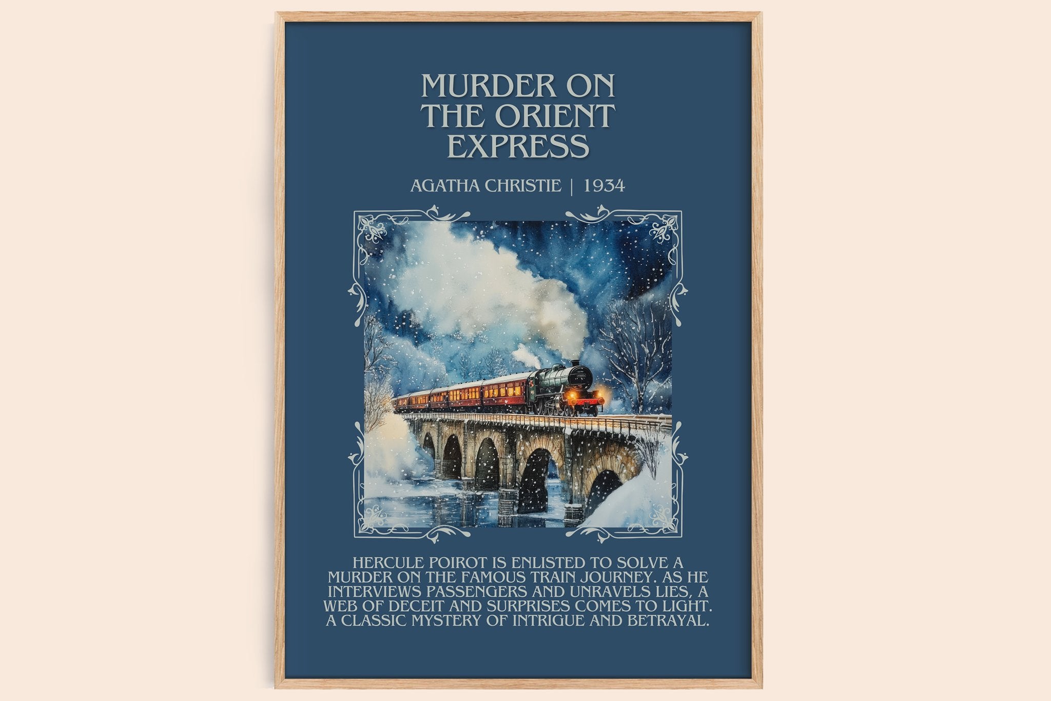 Murder On The Orient Express Minimalist Book Poster by Agatha Christie