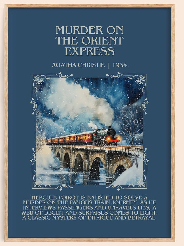 Murder On The Orient Express Minimalist Book Poster by Agatha Christie