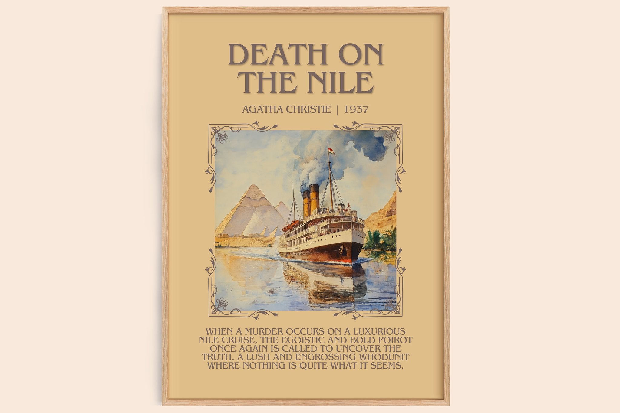 Death on the Nile Minimalist Book Poster by Agatha Christie