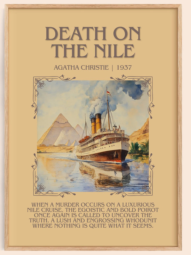 Death on the Nile Minimalist Book Poster by Agatha Christie