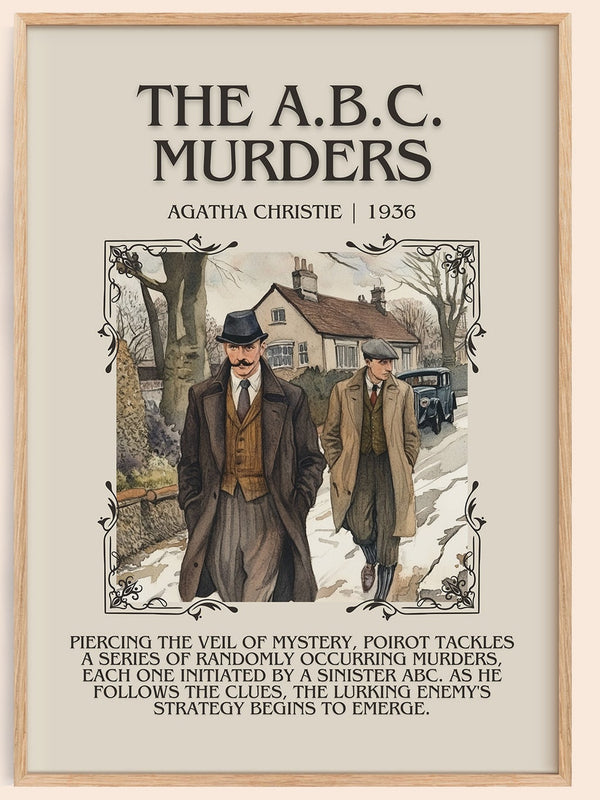 The A.B.C. Murders minimalist book poster by Agatha Christie – framed literary art print