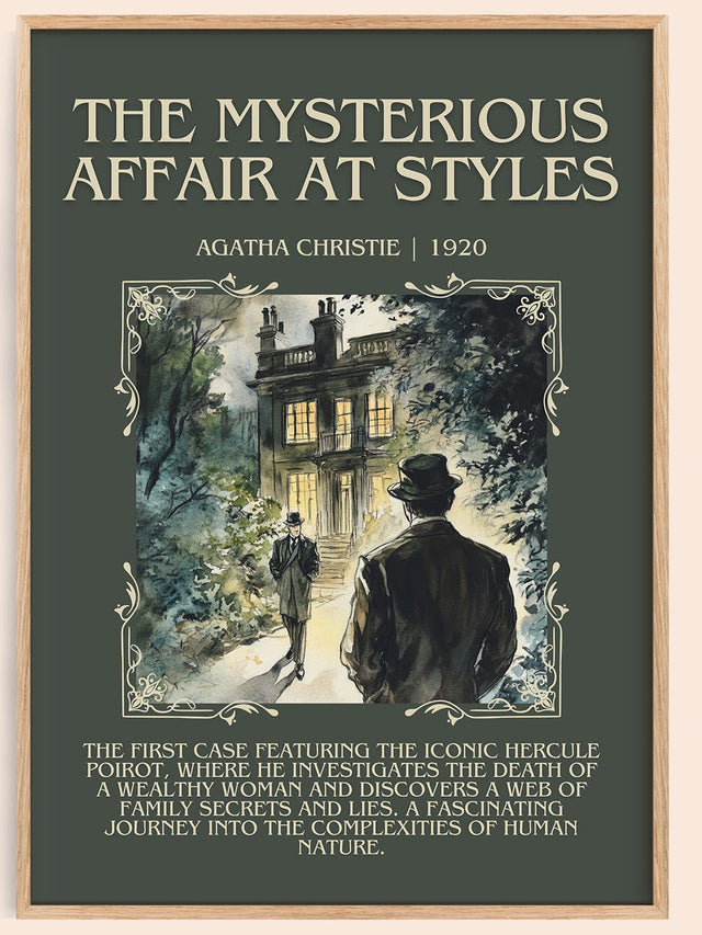 Mysterious Affair At Styles Minimalist Book Poster by Agatha Christie