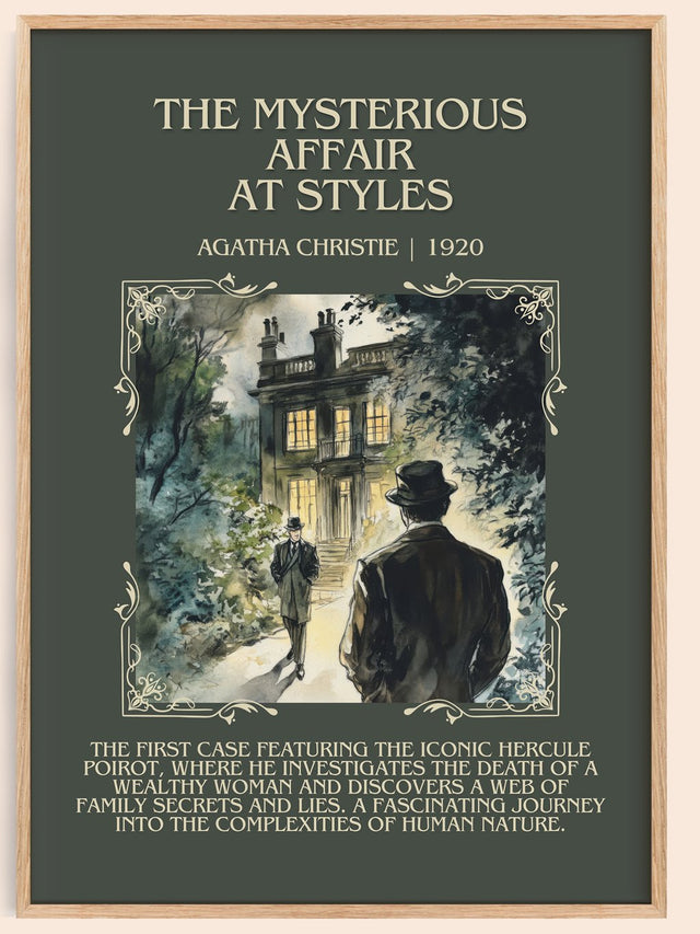 Mysterious Affair At Styles Minimalist Book Poster by Agatha Christie