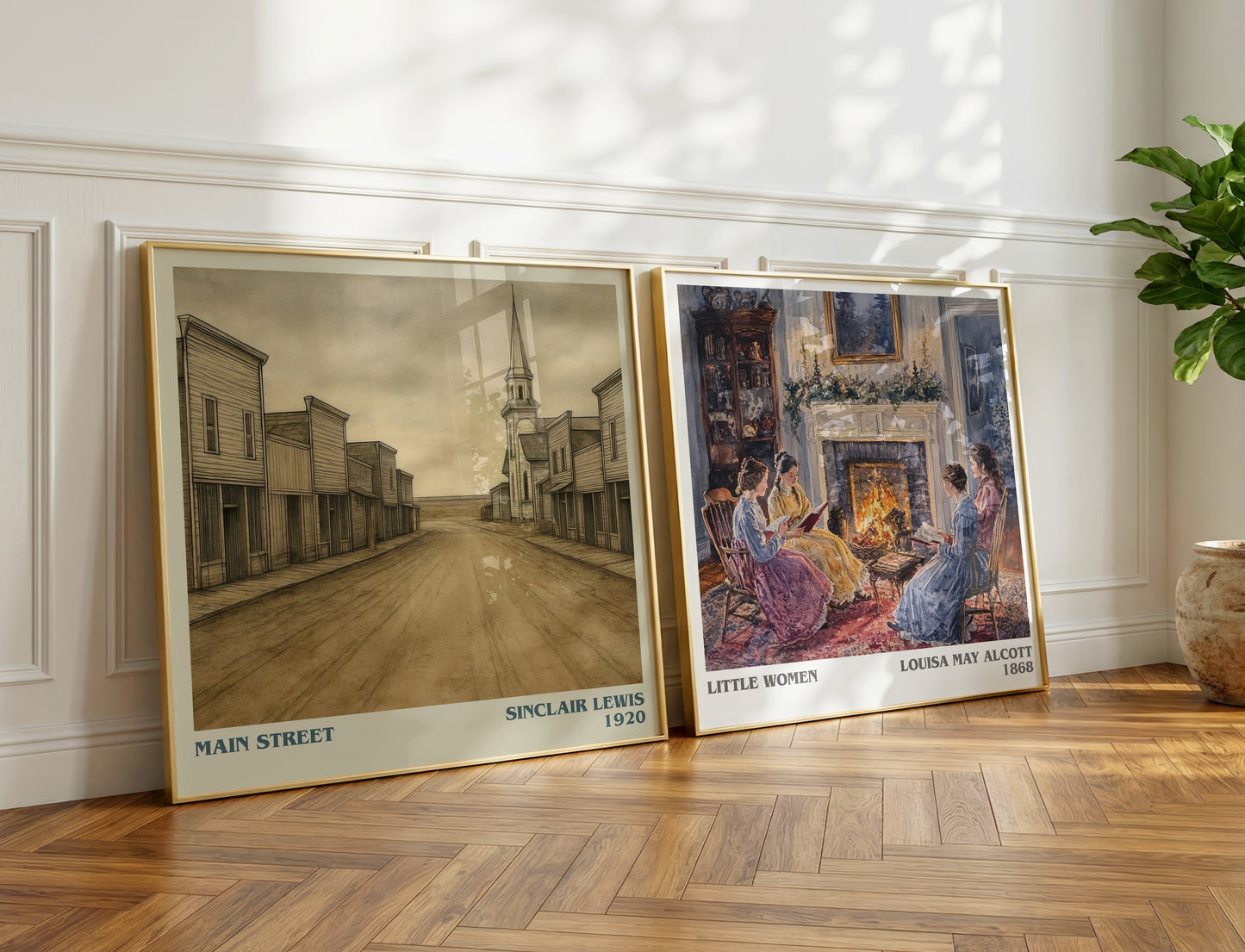 Main Street literary print on bookshelf – Sinclair Lewis fan gift