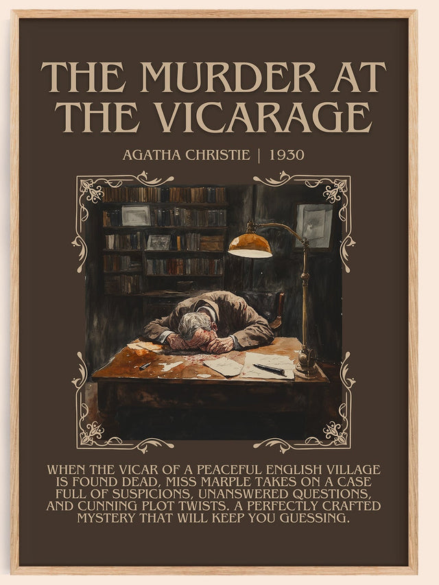 The Murder at the Vicarage Minimalist Book Poster by Agatha Christie