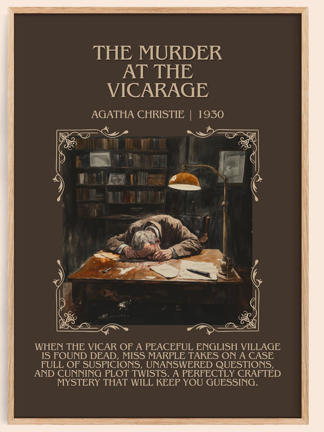 The Murder at the Vicarage Minimalist Book Poster by Agatha Christie