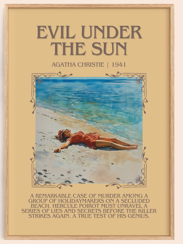 Evil Under the Sun Minimalist Book Poster by Agatha Christie