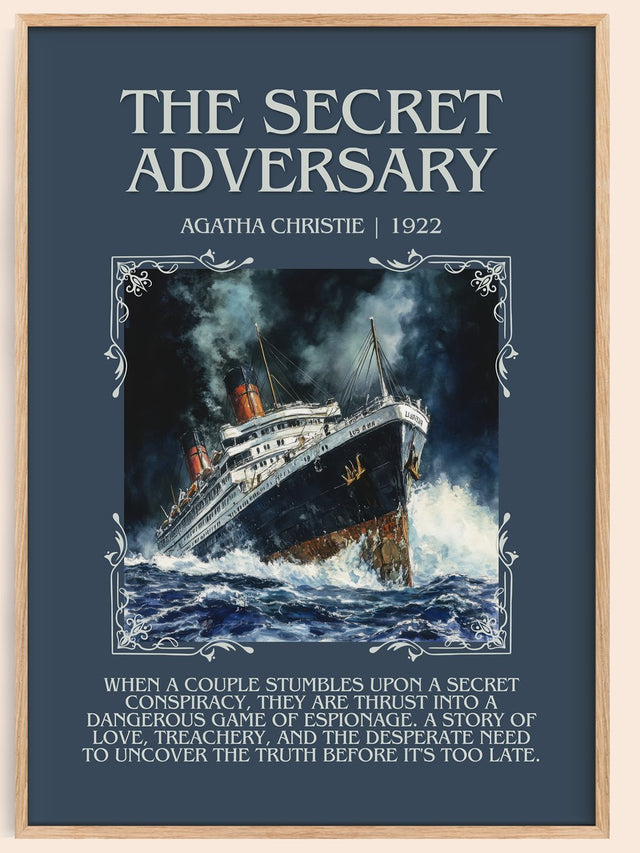 The Secret Adversary Minimalist Book Poster by Agatha Christie
