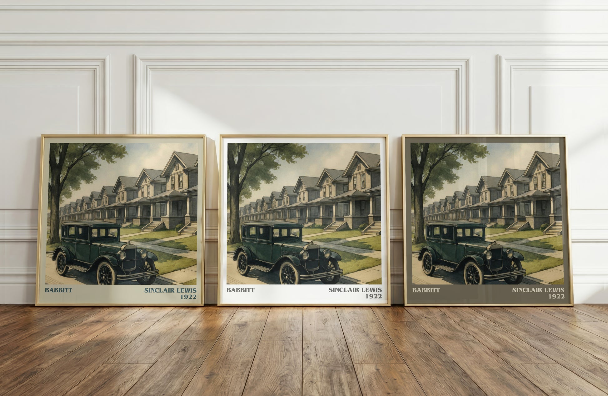 Babbitt literary art print colour and style options – Sinclair Lewis book art