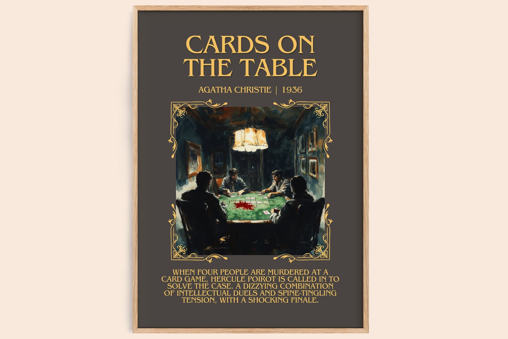 Cards on the Table Minimalist Book Poster by Agatha Christie