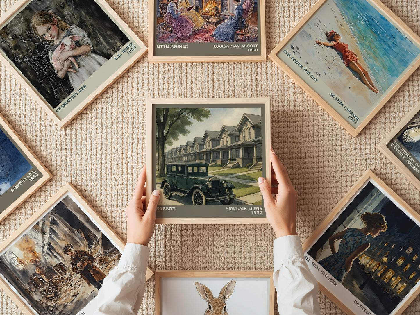 Babbitt literary book poster framed on wall – satire wall art