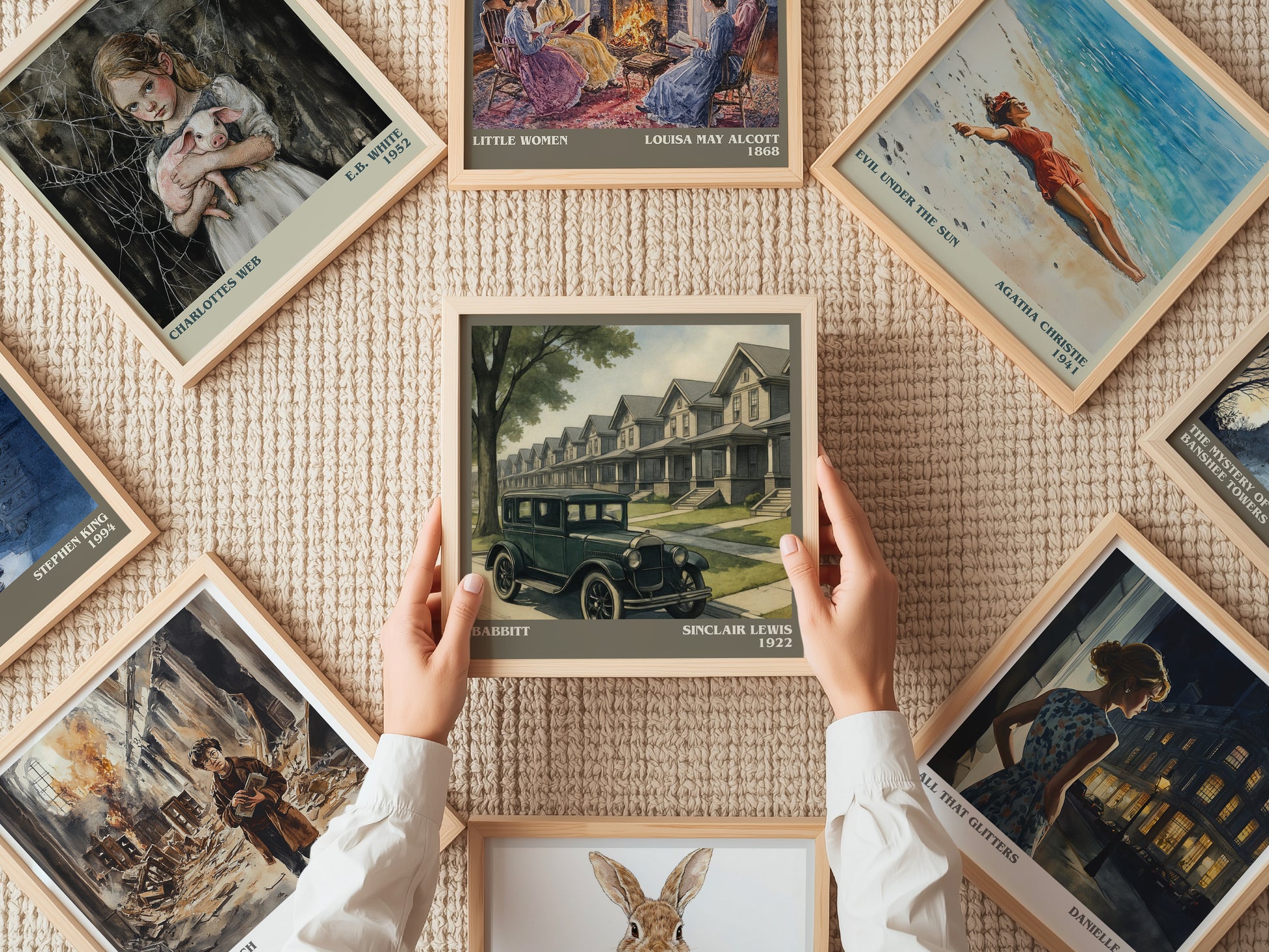 Babbitt literary book poster framed on wall – satire wall art