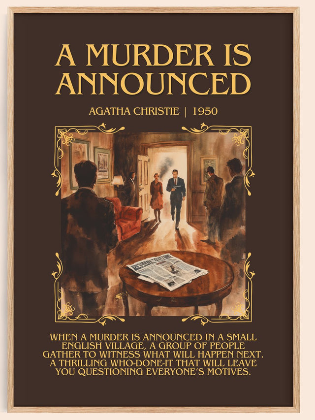 A Murder is Announced Minimalist Book Poster by Agatha Christie