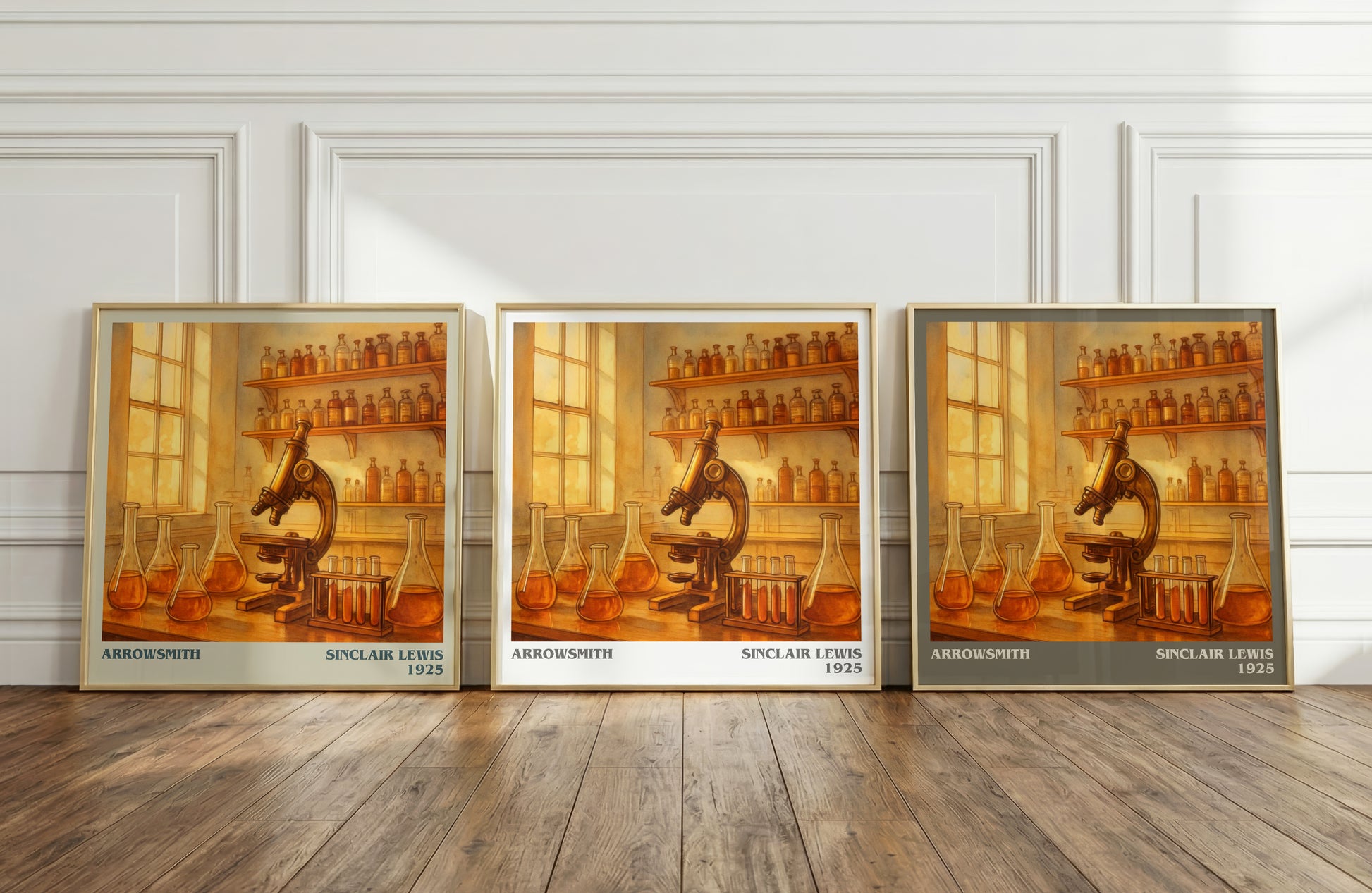 Arrowsmith literary art print colour and style options – Sinclair Lewis book art