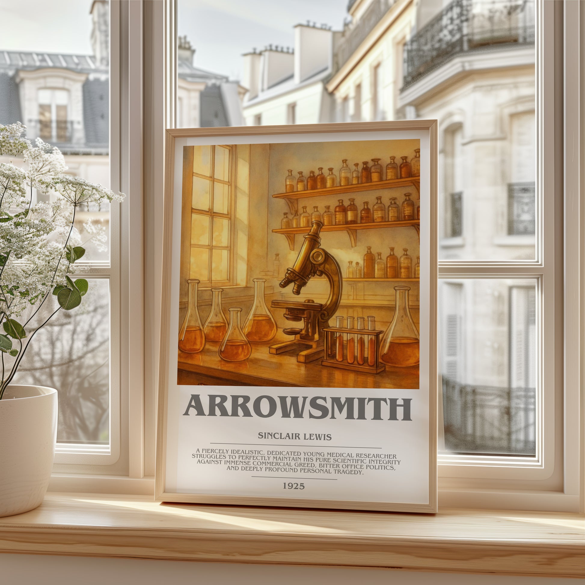 Arrowsmith bookish poster colour and style options – Sinclair Lewis book art