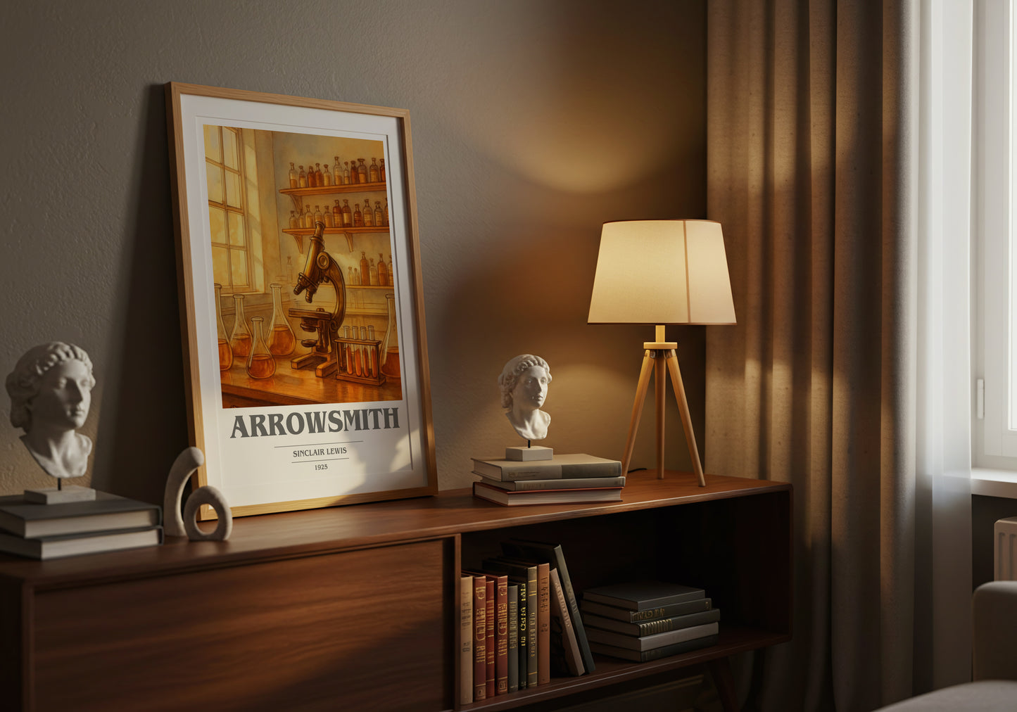 Arrowsmith book cover book poster framed on wall – satire wall art