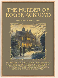 The Murder of Roger Ackroyd Minimalist Book Poster by Agatha Christie