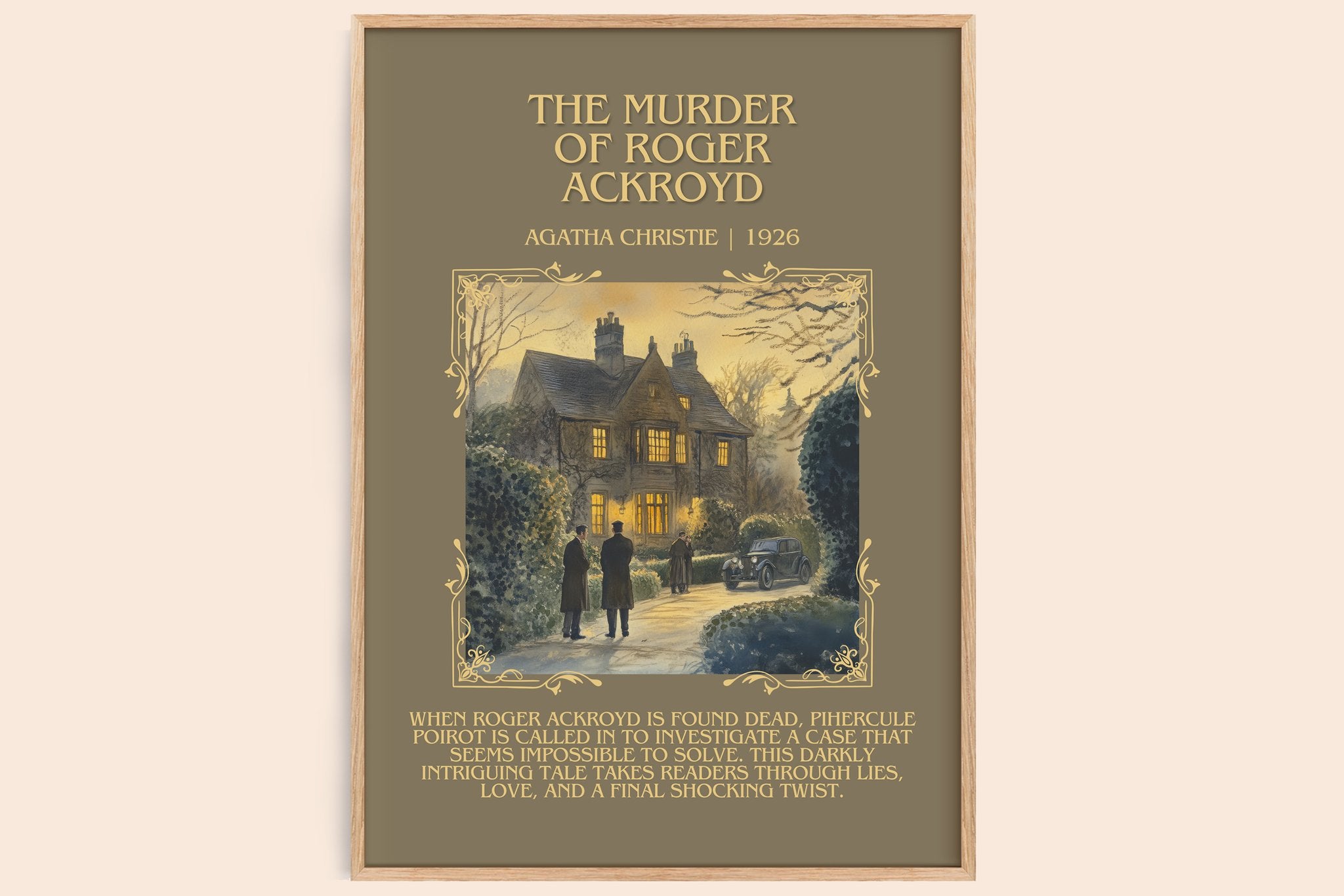 The Murder of Roger Ackroyd Minimalist Book Poster by Agatha Christie