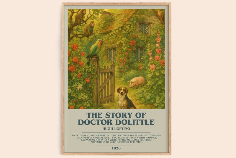 The Story Of Doctor Dolittle Bookish Wall Art by Hugh Lofting (Modern style)