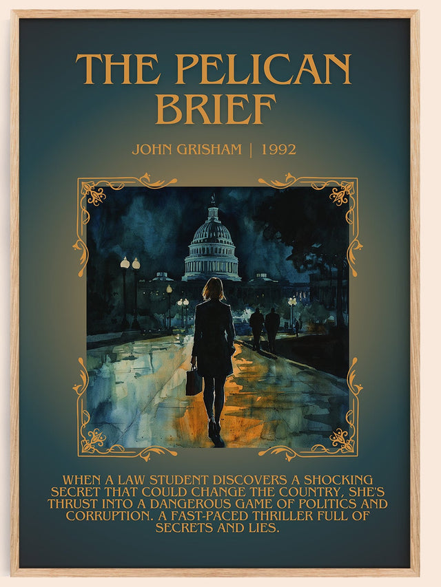 The Pelican Brief Minimalist Book Poster by John Grisham