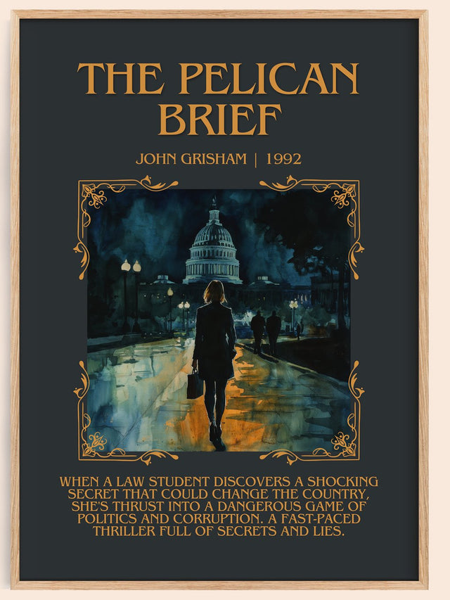 The Pelican Brief Minimalist Book Poster by John Grisham