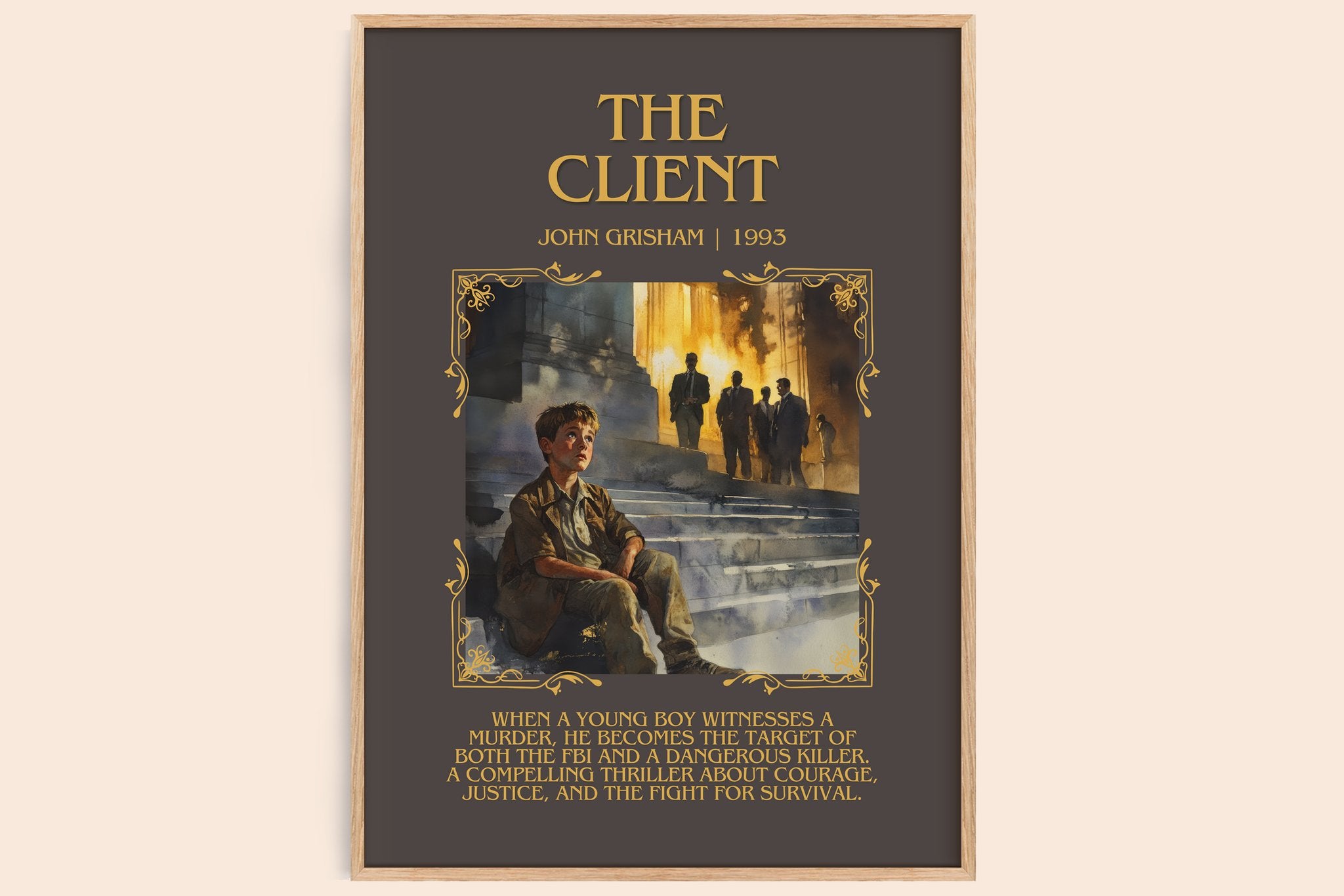 The Client Minimalist Book Poster by John Grisham
