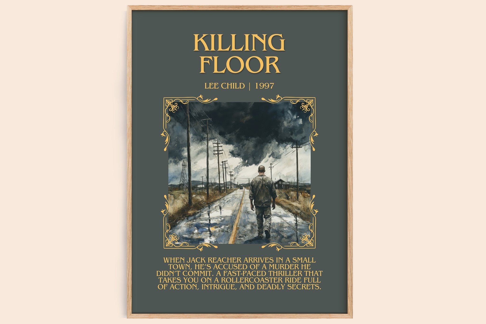 Killing Floor Minimalist Book Poster by Lee Child
