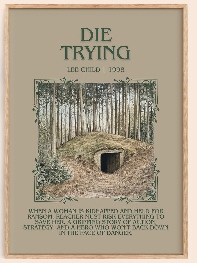Die Trying Minimalist Book Poster by Lee Child