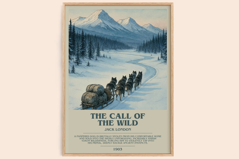 The Call Of The Wild Bookish Wall Art by Jack London (Modern style)